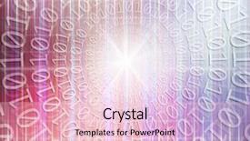  Presentation with coding binary code blue polygonal - Cool new PPT theme with conceptual background image of binary backdrop and a lemonade colored foreground