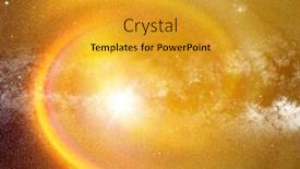  Presentation with space stars - Colorful theme enhanced with conceptual-background-image-of-space backdrop and a gold colored foreground