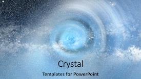  Presentation with space stars - Theme with conceptual background image of space background and a light blue colored foreground