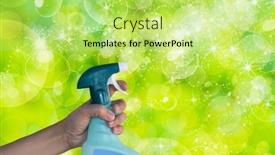  Presentation with cleaning - Cool new slides with conceptual-cleaning-and-household-cleaning backdrop and a yellow colored foreground