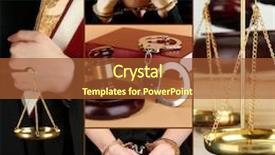  Presentation with litigation - Cool new PPT layouts with conceptual collage of litigation backdrop and a red colored foreground