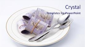  Presentation with malaysia - Cool new slide set with pay restaurant bill bill bank - conceptual composition white plate full backdrop and a sky blue colored foreground