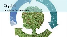  Presentation with natural elements - Slide deck featuring three natural elements - air water background and a arctic colored foreground