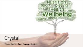  Presentation with green science - PPT layouts with conceptual green text word cloud background and a lemonade colored foreground