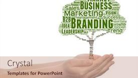  Presentation with green tree - Amazing presentation design having conceptual-green-tree-media-word backdrop and a coral colored foreground