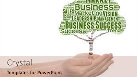  Presentation with green tree - Amazing presentation theme having conceptual-green-tree-media-word backdrop and a coral colored foreground