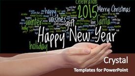  Presentation with jolly - PPT layouts with conceptual happy new year 2015 background and a tawny brown colored foreground