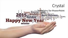  Presentation with jolly - PPT layouts consisting of conceptual happy new year 2015 background and a white colored foreground
