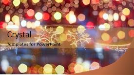  Presentation with christmas lights bulb decoration - Colorful PPT layouts enhanced with conceptual image christmas lights background backdrop and a coral colored foreground