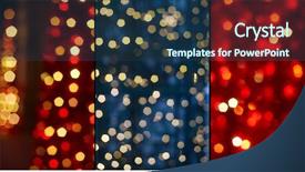  Presentation with christmas lights - PPT theme featuring conceptual image christmas lights background background and a  colored foreground