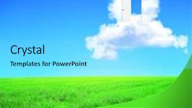  Presentation with dream - PPT theme featuring heaven home - conceptual image - dream background and a light blue colored foreground