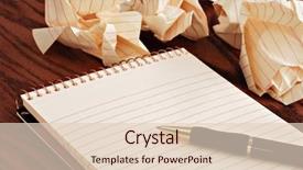  Presentation with pen ink paper - Audience pleasing presentation theme consisting of conceptual image for creative block backdrop and a lemonade colored foreground