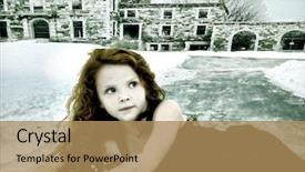  Presentation with save girl child - PPT layouts featuring conceptual image girl child runaway background and a  colored foreground