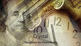  Presentation with dollar - Theme with conceptual image of a clock background and a  colored foreground