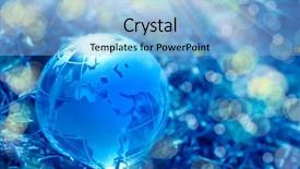  Presentation with satalitte image - PPT theme having conceptual image of a close background and a light blue colored foreground