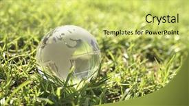  Presentation with data protection globe - PPT layouts consisting of conceptual image of a globe background and a yellow colored foreground