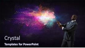  Presentation with black hand - Audience pleasing presentation theme consisting of conceptual-image-of-ambitious backdrop and a wine colored foreground