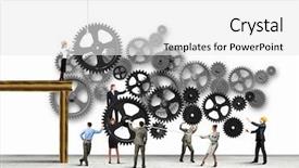  Presentation with interaction - Presentation featuring pork meat and corn cob background and a  colored foreground.