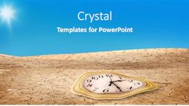  Presentation with clock face - Audience pleasing slide deck consisting of conceptual-image-of-close-up backdrop and a teal colored foreground