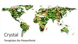  Presentation with showing world map for shipping - Slide set with image of flat world map background and a  colored foreground