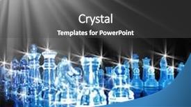  Presentation with chess board - Theme enhanced with conceptual image of glass chess board and light background and a dark gray colored foreground