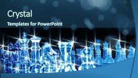  Presentation with chess board - Colorful presentation theme enhanced with conceptual image of glass chess board backdrop and a ocean colored foreground