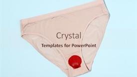  Presentation with conceptual framework - PPT theme featuring conceptual-image-of-menstruation-panties background and a lemonade colored foreground