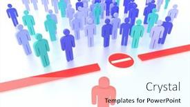  Presentation with waiting - Cool new presentation theme with conceptual-image-of-migrants-waiting backdrop and a cool aqua colored foreground