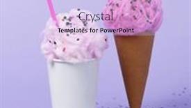  Presentation with ice cream cone - Colorful presentation enhanced with conceptual-image-of-milkshake backdrop and a light blue colored foreground