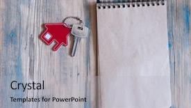  Presentation with ownership - Theme featuring conceptual image of purchase ownership background and a light gray colored foreground