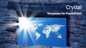  Presentation with old map aged world vintage - Cool new slide deck with heatmap - conceptual image of world map backdrop and a ocean colored foreground