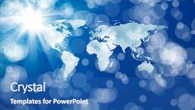  Presentation with old nautical vintage world map - Audience pleasing PPT layouts consisting of heatmap - conceptual image of world map backdrop and a teal colored foreground