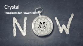  Presentation with now - Audience pleasing slide deck consisting of conceptual image with word now backdrop and a dark gray colored foreground