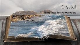  Presentation with mixed reality - Theme enhanced with conceptual landscape - pictures that convey reality mixed background and a light gray colored foreground