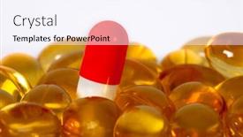  Presentation with abuse - Slide set with opioid - conceptual medicine abuse capsule background and a sky blue colored foreground