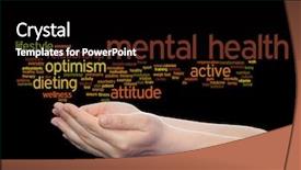  Presentation with mental health abstract - PPT theme with conceptual mental health or positive background and a  colored foreground