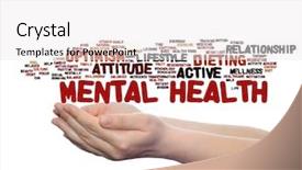  Presentation with mental health abstract - Presentation design featuring conceptual mental health or positive background and a  colored foreground