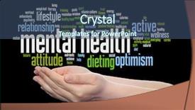  Presentation with mental health abstract - PPT theme enhanced with conceptual mental health or positive background and a ocean colored foreground