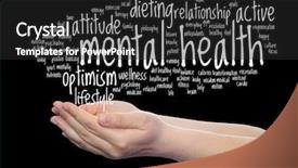  Presentation with mental health abstract - Beautiful PPT theme featuring conceptual mental health or positive backdrop and a  colored foreground