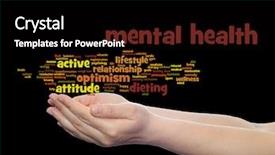  Presentation with mental health abstract - PPT theme enhanced with conceptual mental health or positive background and a  colored foreground