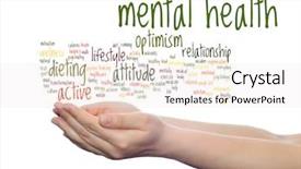  Presentation with mental health abstract - Beautiful presentation theme featuring conceptual mental health or positive backdrop and a  colored foreground