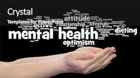  Presentation with psychology mind - Cool new theme with conceptual mental health or positive backdrop and a  colored foreground