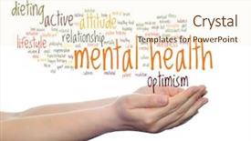  Presentation with mental health abstract - Presentation theme having conceptual mental health or positive background and a cream colored foreground