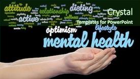  Presentation with mental health abstract - Cool new presentation theme with conceptual mental health or positive backdrop and a  colored foreground