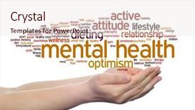  Presentation with mental health abstract - Presentation design consisting of conceptual mental health or positive background and a sky blue colored foreground