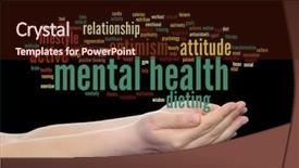  Presentation with mental health abstract - Slides featuring conceptual mental health or positive background and a  colored foreground