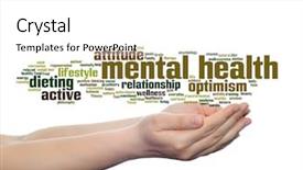  Presentation with mental healthcare - Audience pleasing presentation design consisting of conceptual mental health or positive backdrop and a white colored foreground