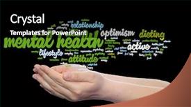  Presentation with mental health abstract - Audience pleasing PPT theme consisting of conceptual mental health or positive backdrop and a  colored foreground