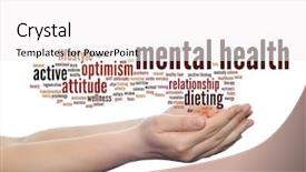  Presentation with mental health abstract - Presentation consisting of conceptual mental health or positive background and a white colored foreground