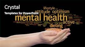  Presentation with mental health abstract - Cool new presentation theme with conceptual mental health or positive backdrop and a  colored foreground
